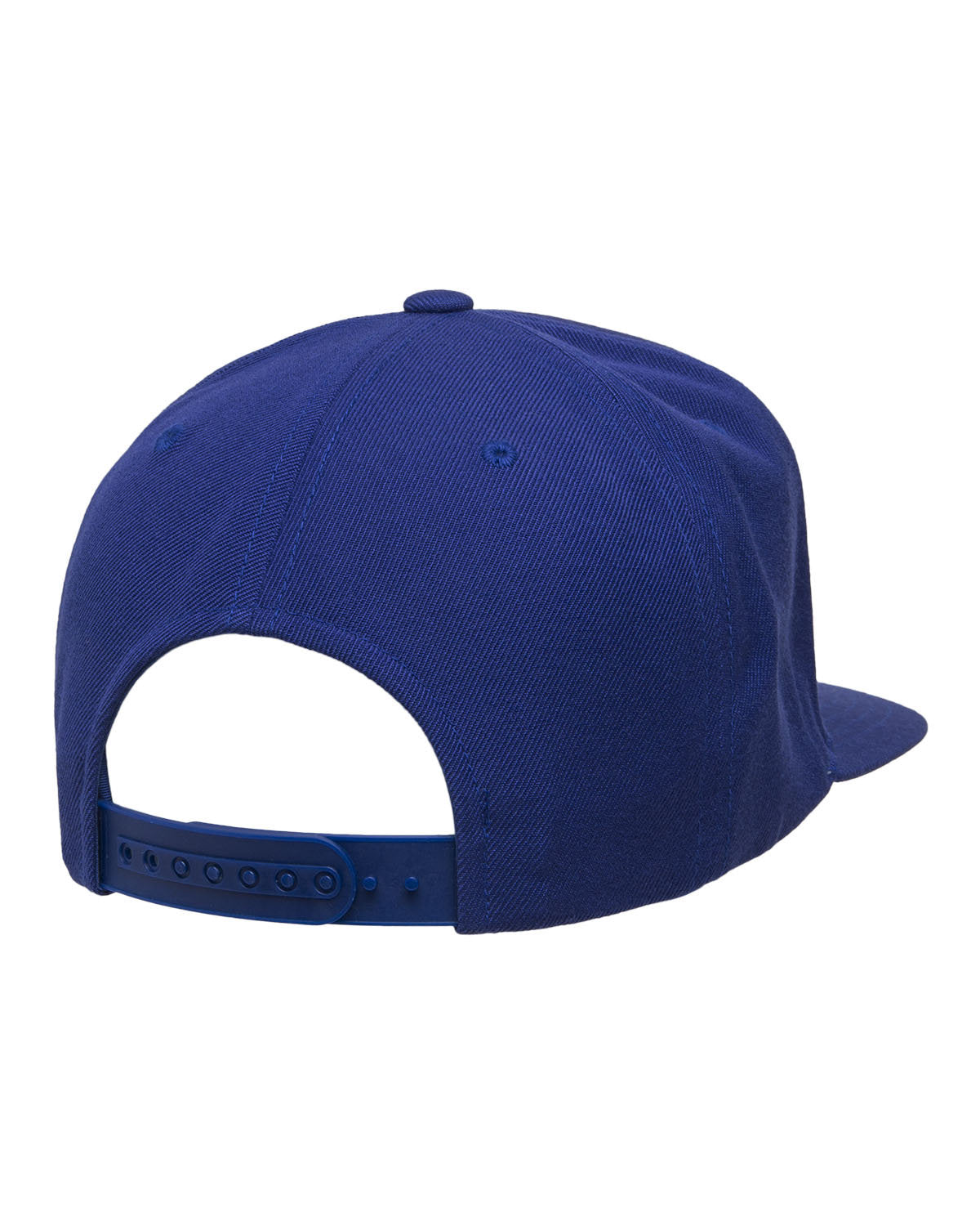 Yupoong Five-Panel Wool Blend Snapback Cap - Royal - Adjustable