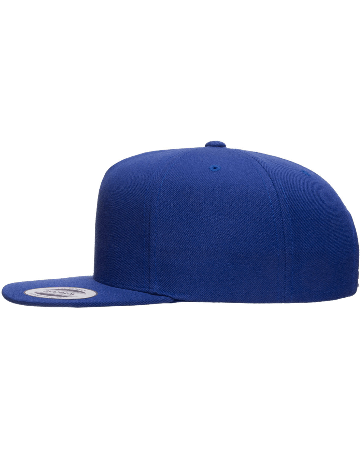 Yupoong Five-Panel Wool Blend Snapback Cap - Royal - Adjustable